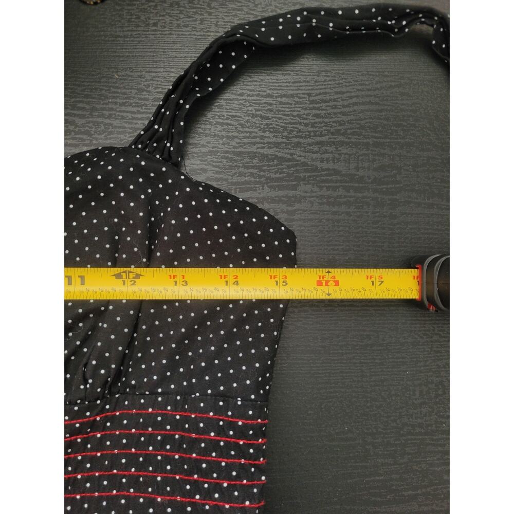 Y2k Ruby Rox Polka Dot Button Halter Mini Dress S… - image 6